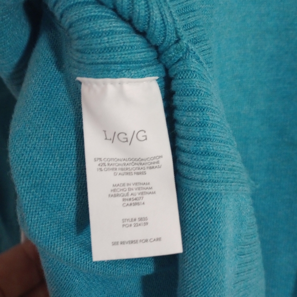 Cabi Turquoise Blue Hop To Hoodie with Kangaroo Pocket. Size L. 🆕 - Picture 12 of 12